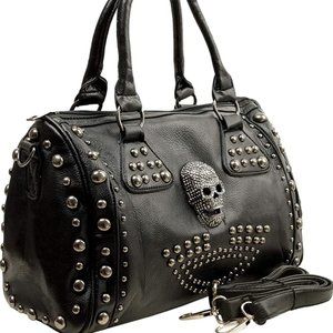 NWT Gothic Studded Shoulder Purse - Skulls